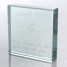 8cm Personalised Engraved Glass Block