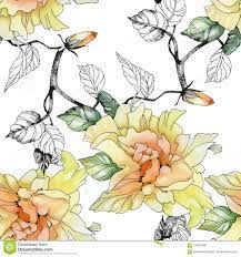 Yellow flowers black and white floral large poster canvas picture prints ebay. Watercolor Seamless Pattern With Colorful Flowers And Leaves On White Background Watercolor Flora Watercolor Floral Pattern Floral Watercolor Colorful Flowers
