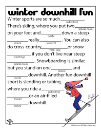 Winter Sports Mad Lib Woo Jr Kids Activities In 2020 Mad Libs Activities For Kids Winter Sports