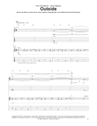 Best of you chords by foo fighters. Outside By Foo Fighters Guitar Tab Guitar Instructor