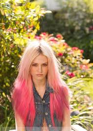 Between golden blond, peach and apricot hues and pastel pink, the rose gold coloring is unique. 24 Inches Straight Blonde To Pink Human Hair Ombre Wigs