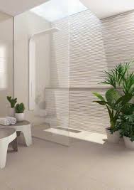 Weiss Gekachelte Bodenfliesen Weiss Klasse Steine Wandgemalde Dekoration Zeitgenossische Badezimmer Badezimmer Innenausstattung Wandfliesen Bad