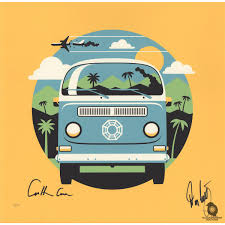 Lost 4 8 15 16 23 42 Dharma Van Print By Dkng Signed By Carlton Cuse Damon Lindelof