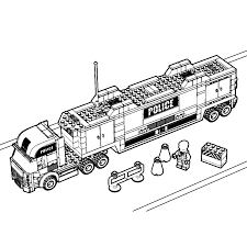 Leuk Voor Kids Kleurplaat Lego Politietruck Lego Coloring Pages Lego Coloring Truck Coloring Pages