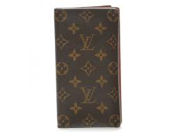 Louis Vuitton Checkbook Wallet Porte Cartes Credit Yen Monogram Brown In Canvas