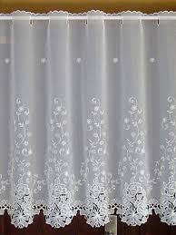 Chevron valance valance curtains balloon valance black and white valance valance tutorial fabric color: White Half Curtain White Flower Embroidered Window Valance Lace Branch Hem Coffee Curtain For Kitchen Cabinet Door A Lace Curtains Curtains White Lace Curtains