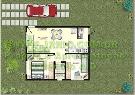 Casa Popular 2 Quartos E Cozinha Americana Maquete Eletronica E Planta Plantas De Casas Casas Planta De Casa Pequena