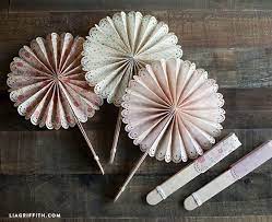 Diy Paper Fans For Your Wedding Or Summer Event Lia Griffith Paper Fans Diy Paper Wedding Fans