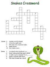 Snakes Crossword Puzzle