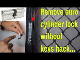 how to remove euro cylinder lock without key replace screen door lock youtube screen door lock cylinder lock screen door