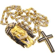 Men's 14k gold over silver cubic zirconia cross pendant necklace. Mens Diamond Jesus Christ Rosary Necklace 14k Yellow Gold 24 63ct