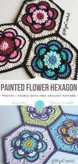 Thanks to knit picks for providing the yarn for today's post! Hexagon Flowers Free Crochet Patterns Granny Square Crochet Pattern Hexagon Crochet Pattern Afghan Crochet Patterns