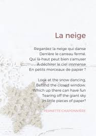 5 French Poems About Winter French Poems French Flashcards Teaching French