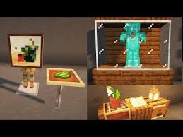 This is especially so with furniture, but there are some easy tricks you can use to make several types of furniture in minecraft—no texturepacks or mods required. Minecraft 12 Creative Furniture Decoration Ideas No Mods Youtube Minecraft Furniture Ideas Creative Decor Decor