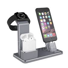 Apple's official lightning dock is little more than a lightning connector on a base, so there's no support to help hold your iphone. Charging Dock Station Holder Stand For Airpods Apple Watch Iphone Ipad Apple Watch Charging Stand Apple Watch Aluminum Iphone Charging Station