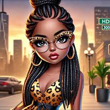 Realistic chibi character airbrushed illustration