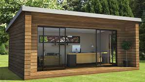 abri de jardin pieces en plus bardage bois grande baie vitree studio extension maison bureau de jardin extensions de maison