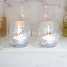 Use these little glass cups alone or together to accent a grouping. Lsa Iridescent Glass Tealight Holder Homeware Lisa Angel
