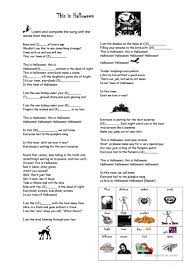 It's our town, everybody scream. This Is Halloween English Esl Worksheets For Distance Learning And Physical Classrooms