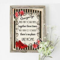 There is a mistake in the text of this quote. Wizard Of Oz Quote Art Print Gift There S No Place Like Home Shoes Dorothy Kunst Com Antiquitaten Kunst
