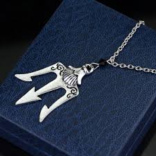 Handmade percy jackson poseidon's trident pendant necklace antique silver. Fashion Jewelry Percy Jackson Necklace Neptune Poseidon Trident Pendant Cosplay Jewelry For Gift Jewelry Watches