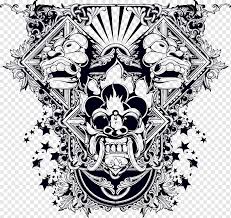Paisley mehndi tattoo mandala, ham fine grain pattern material, textile. T Shirt Tattoo Demon Black Monster Pattern Ink Geometric Pattern Monochrome Png Pngwing