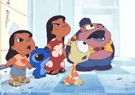 As Babies From Left To Right Nani Stitch Jumba And Pleakly Up Front Lilo And Stitch Lelo And Stitch Disney Funny