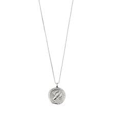 Finechain necklace featuring an engraved star sign pendant. Necklace Cancer Zodiac Sign Silver Plated Multi Pilgrim