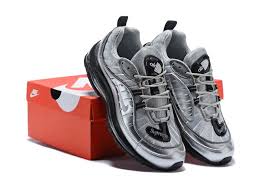Most Popular Nike Air Max 98 Black Metallic Silver 844694 003 Men 8217 S Fashion Running Shoes Nike Air Max White Nike Air Nike Air Max