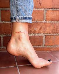 2001 Tattoo On Ankle In 2021 Red Ink Tattoo Ankle Tattoo Small Tattoos