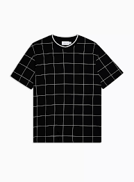Black And White Check T Shirt Mens Black Windowpane Check T Shirt Shirts T Shirt Black Shirt