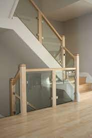 Frameless Glass Modern Interior Modern Wooden Glass Banister Ideas Combined With F Laminate Flooring And Whit Glass Stairs Design Interior Stairs Stairs Design