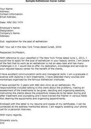 Start an esthetician cover letter now that gives recruiters the best first impression. Esthetician Cover Letter