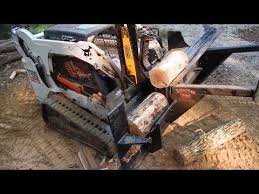 Wood Splitter C Amp C Equipment Bobcat T190 Skid Steer Attachment 812 336 2894 Processor Youtube Wood Splitter Skid Steer Attachments Bobcat