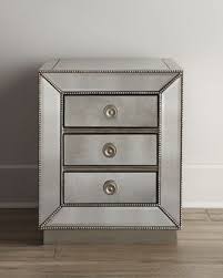 Shilo Mirrored Side Table Mirrored Nightstand Mirrored Side Tables Mirrored Furniture