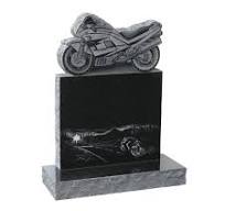 GHS410 - Motorcycle Bespoke Design Headstone - Memorials of Distinction
