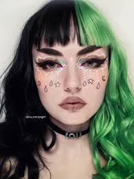 While many women color their strands on their own, this practice can lead to mishaps, making the enlistment of a hair color professional a good idea. Evahair Half Black And Half Green Wefted Cap Wavy Synthetic Wig With Bangs Home Evahair