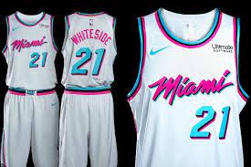 Dwyane wade black miami heat vice city jersey new with tags size large 56. A First Look The Miami Heat S Miami Vice Inspired City Edition Jerseys Basketball Clothes Basketball Uniforms Design Jersey Outfit