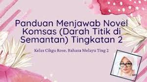 Novel Soalan Komsas Tingkatan 2 Cuitan Dokter