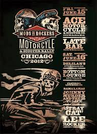 Ton Up Club Chicago Vintage Motorcycle Posters Bike Poster Biker Art