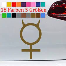 Autocollant avec symbole de Venussy, motif diable, autocollant, 18  couleurs, or 91, 29 x 16 cm : Amazon.fr: Auto et Moto