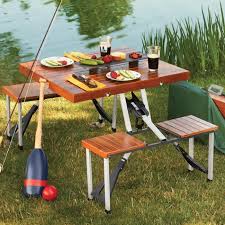 Wooden Picnic Table Folds Into A Briefcase Portable Picnic Table Folding Picnic Table Wooden Picnic Tables