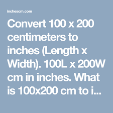 How long is 200 cm in inches? Pin On Change Cm To Inches