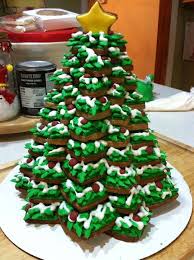 Stacked Gingerbread Cookie Tree Gingerbread House Cookies Xmas Cookies Christmas Food
