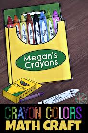 Free Crayon Box Colors Math Craft This Free Printable Craft Helps Kids Practice Color Recognition An Color Worksheets For Preschool Math Crafts Math Coloring