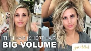 But one of these haircuts can help to make your locks look thicker and more there is a way to style thin hair to make it look thicker. The Perfect 10 Minute Voluminous Bouncy Waves Tutorial Short Thin Hair Jess Hallock Youtube Short Thin Hair Hairstyles For Thin Hair Medium Thin Hair