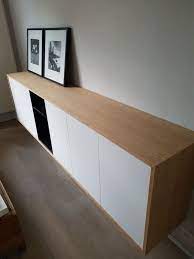 a chic contemporary floating sideboard of ikea metod cabinets and tutema plus light colored wooden cove living room hacks eket modern entertainment units