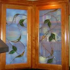 kitchen cabinet stained glass inserts