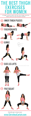 These Thigh Exercises Are Great For Toning The Inner And Outer Thighs Do All 5 Of These Exercises For A Complete Workout Tha Thigh Exercises Exercise Workout