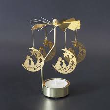 Go Round Cat Candlestick Rotating Romantic Spin Carousel Tea Light Candle Holder Christmas Tree Candlelight Dinner Home Decor Candle Holders Aliexpress